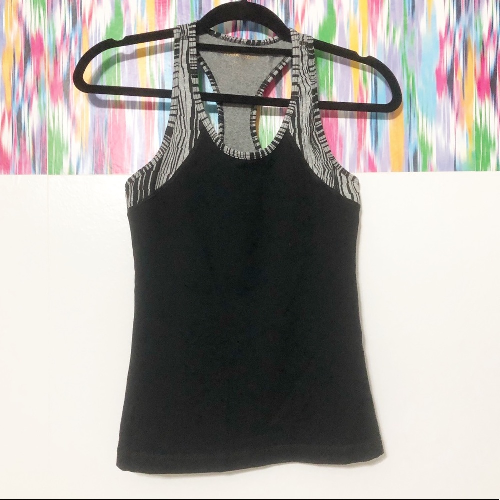 Yogasmoga black and grey racer tank - Picture 2 of 4